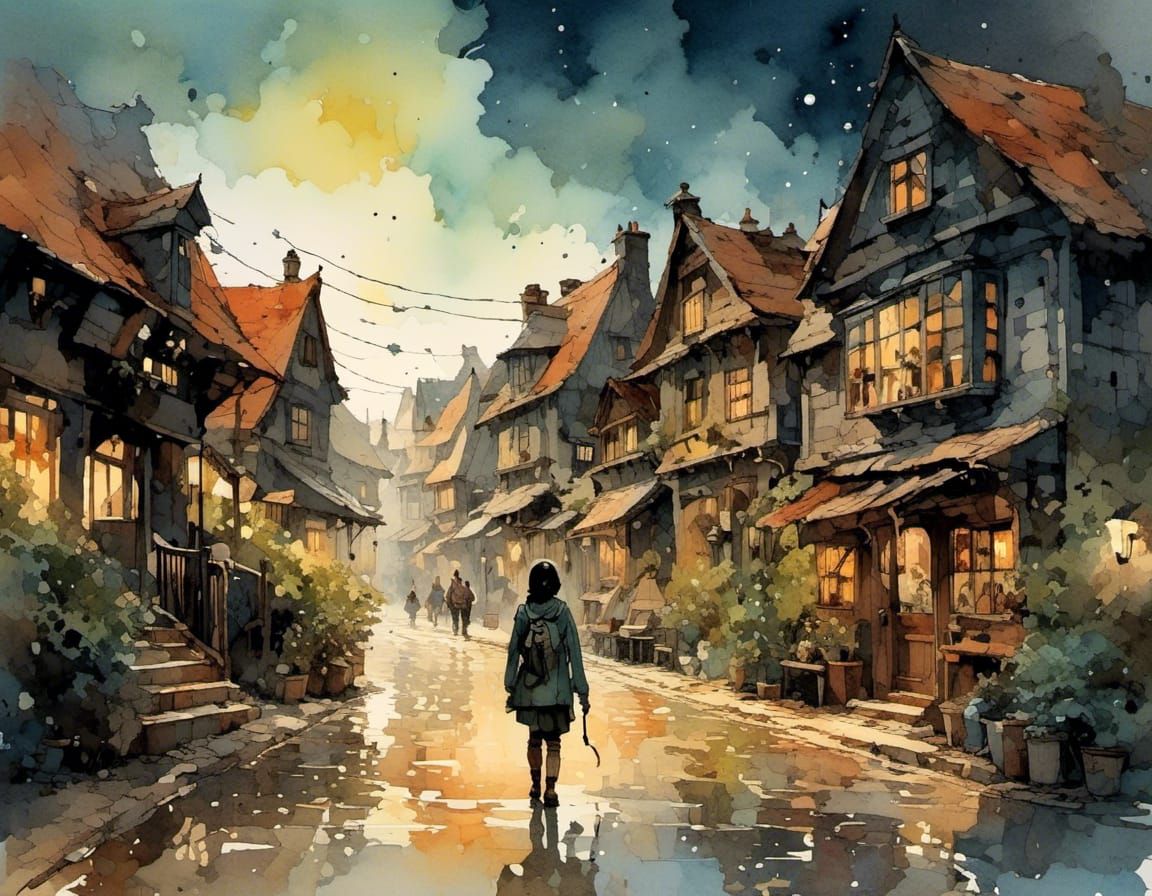 a fresh rain brings a Northwestern Holdan town alive