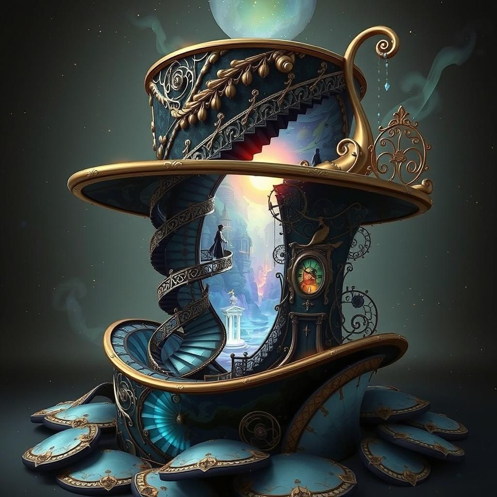Whimsical World in Luxurious Top Hat