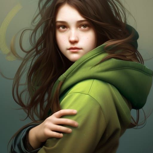 Teenage Girl Portrait with Dynamic Lighting