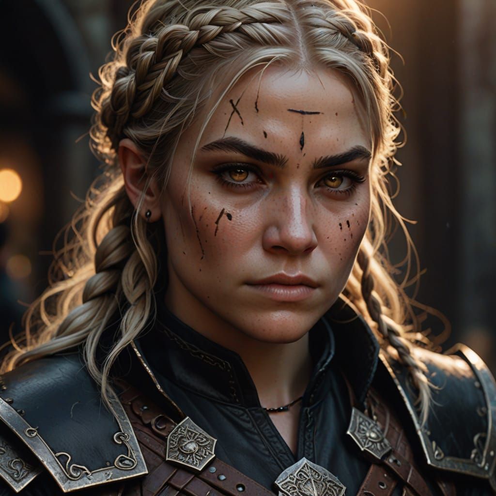 Dark Fantasy Dwarven Rogue in Muted Earthy Tones