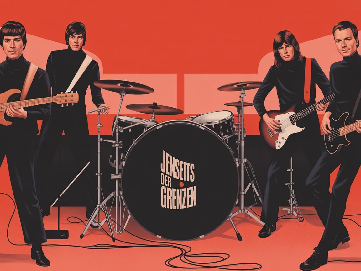 Psychedelic Rock Band Live at Woodstock Concert