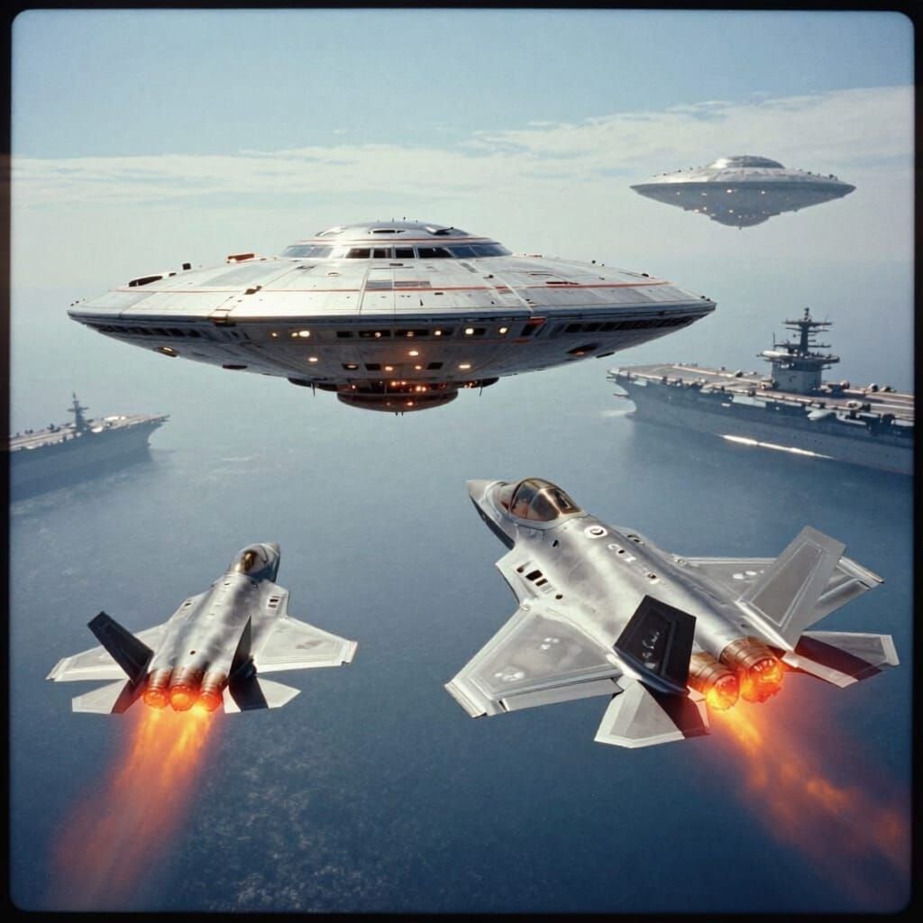 F-35 Jets Engage UFO in Dramatic Cinematic Battle