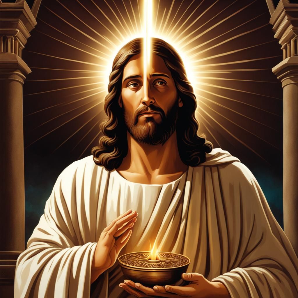 Jesus Christ Teaching Disciples in Classical Style