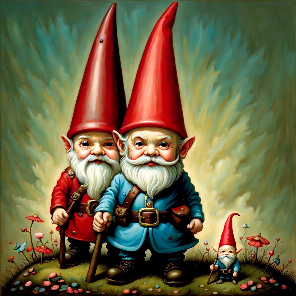 Gnomes in Mark Ryden's Surrealist Style