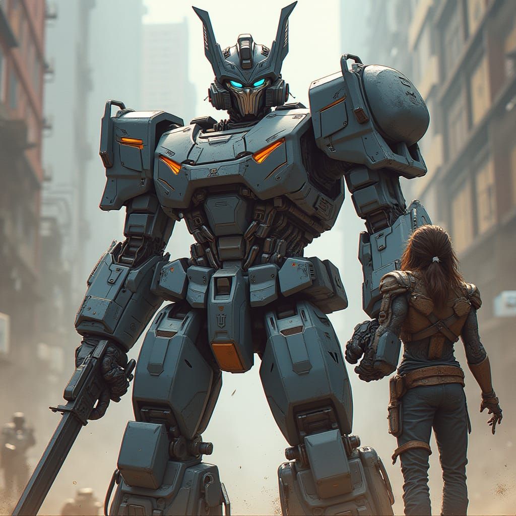 Autobot Drift and Human Ally in Urban Warfare