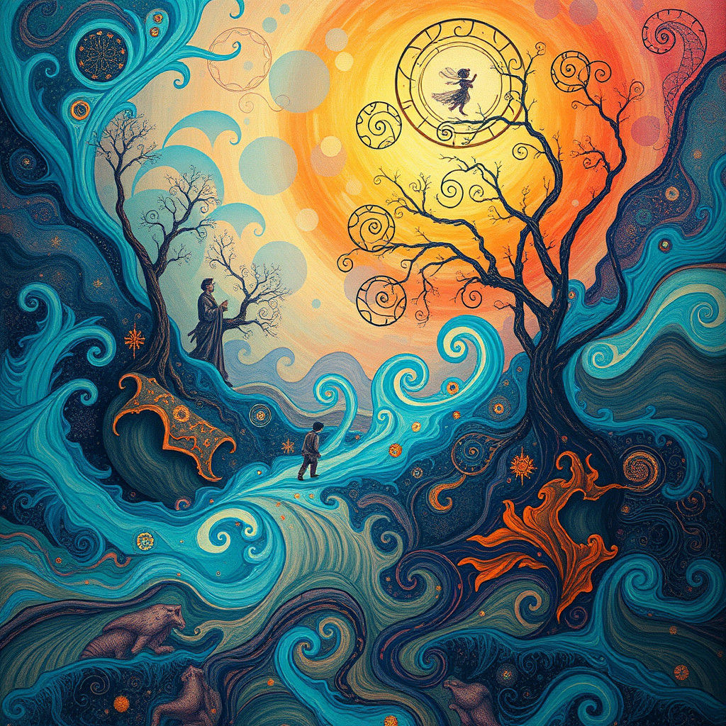 Mystical Dreamscape in Alcohol Ink Style