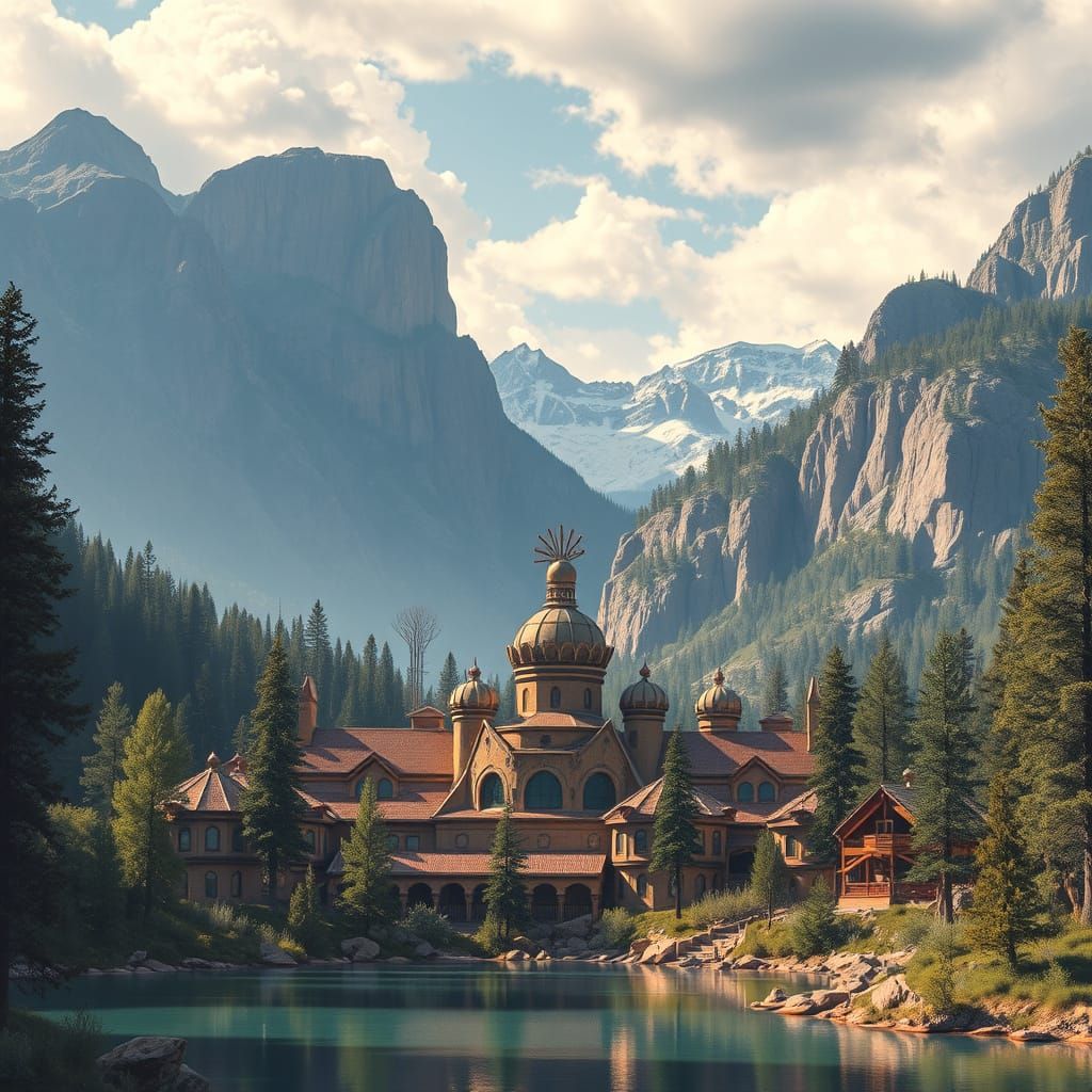 Futuristic Native American City in Colorado Basin