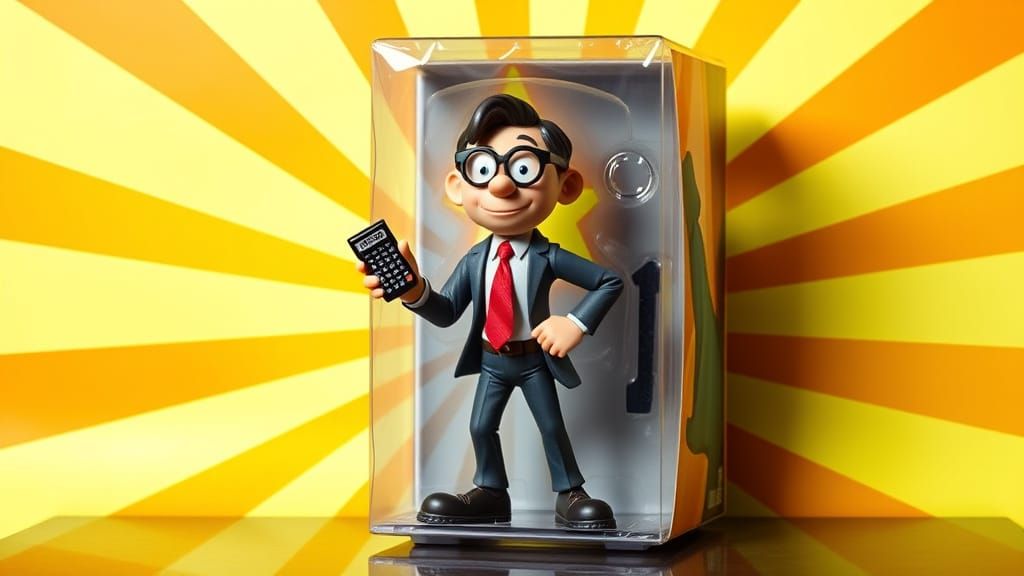 Collectible Action Figure Box in Vibrant Pixar-Style