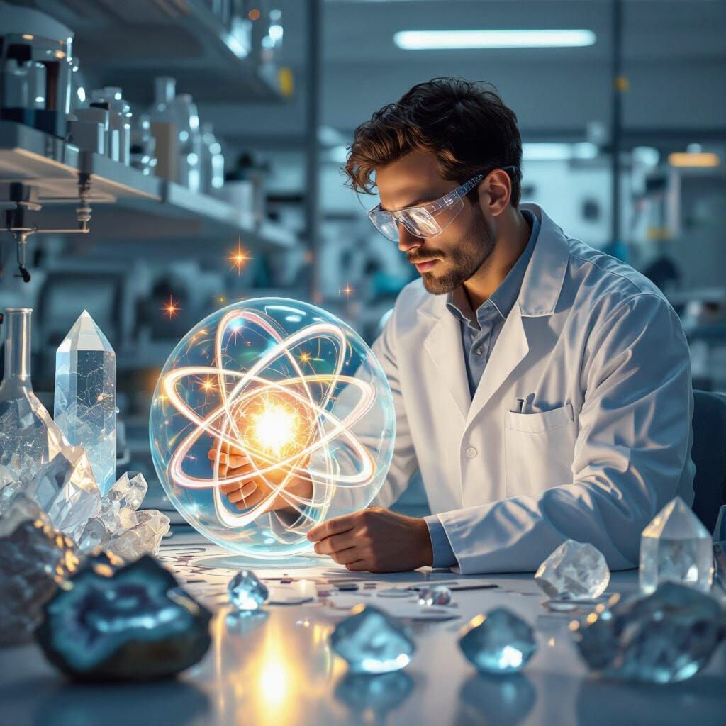 Silicon Atom Painting in Ethereal Style