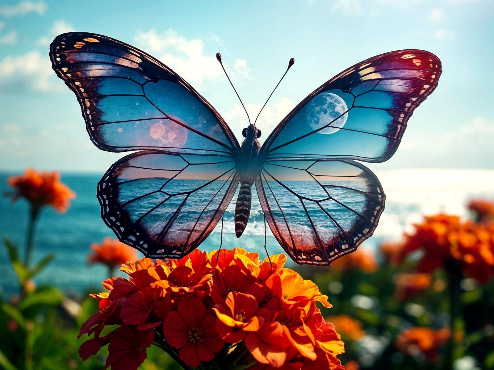 Moonlit Butterfly Oasis