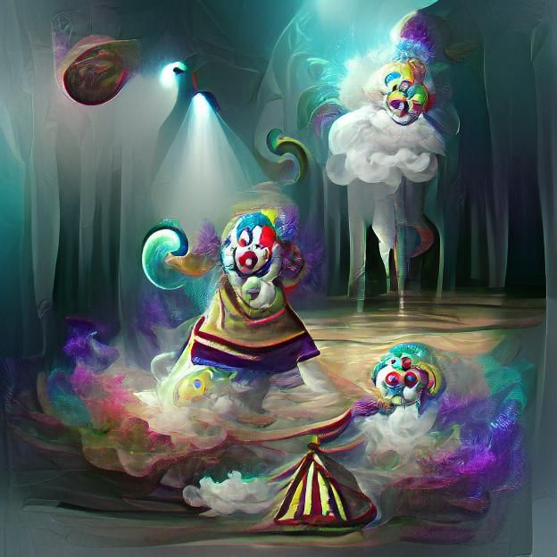 Mystical Clown: Surreal Concept Art