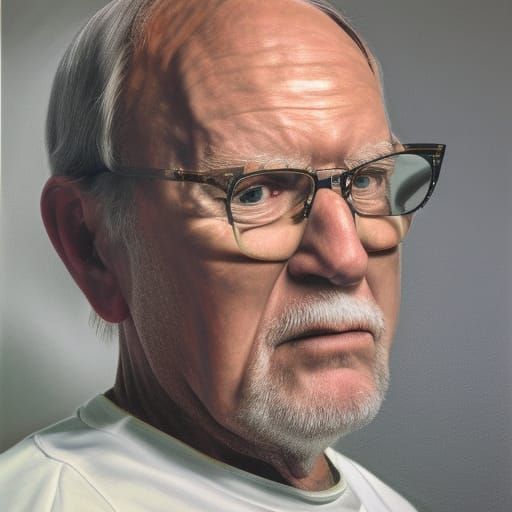 Hyperrealistic Portrait of a Man in Photorealism Style