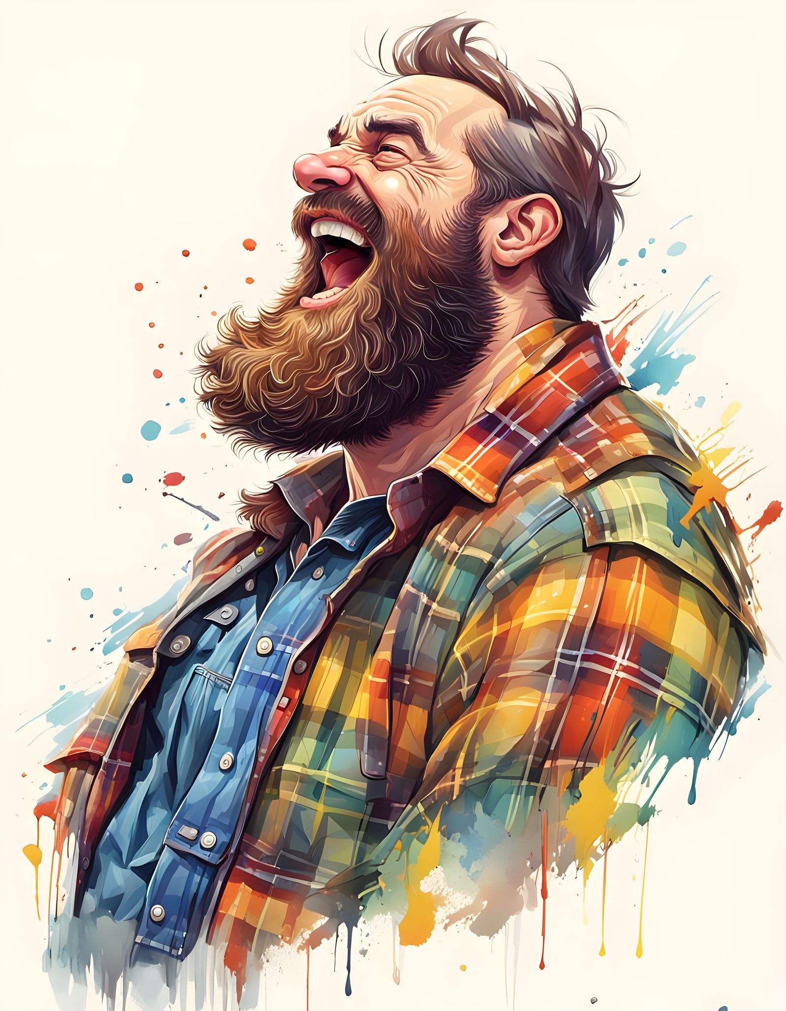 Heroic Cartoon Portrait in Vibrant Graffiti Style