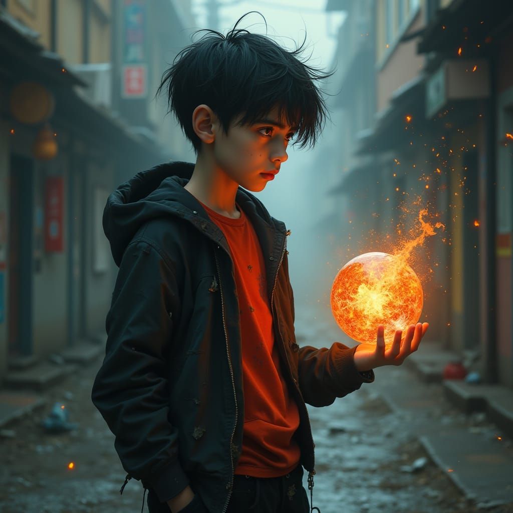 Ethereal Teenage Outcast Embracing Despair