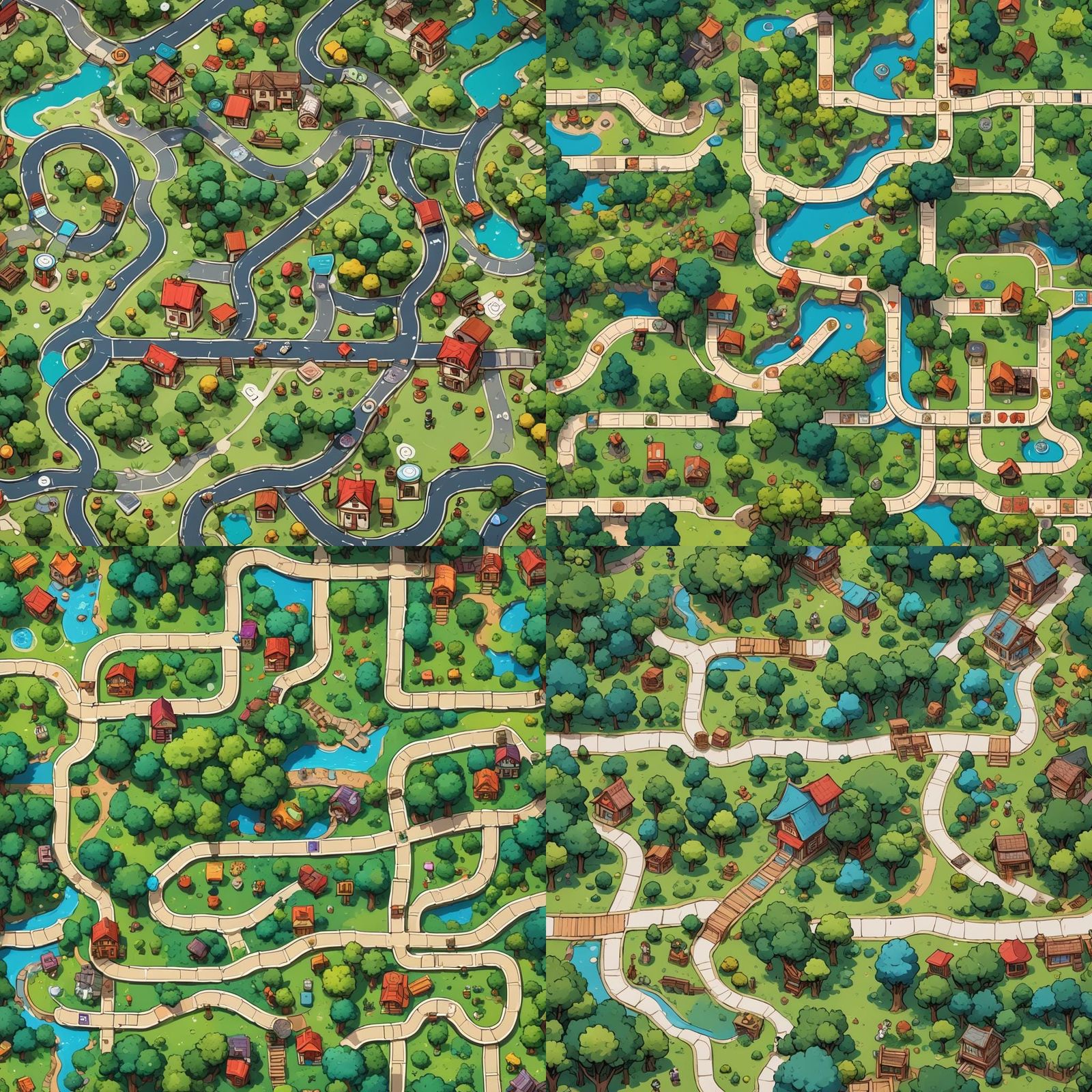 Footpath Board Game for Children: Manga Anime Art