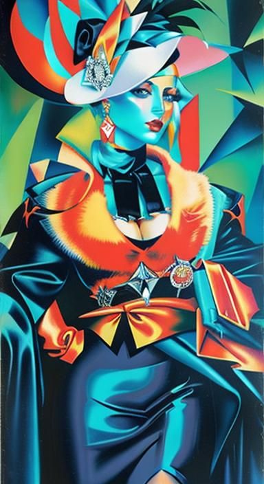 Art Deco Portrait of a Wealthy Gambler