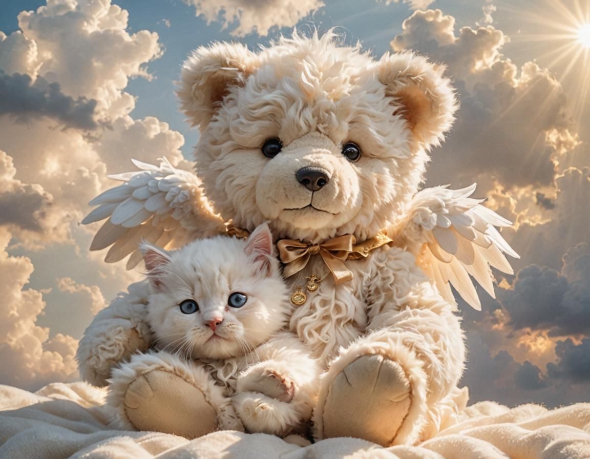 A very large white angel steif Teddy Bear the most lovable f...