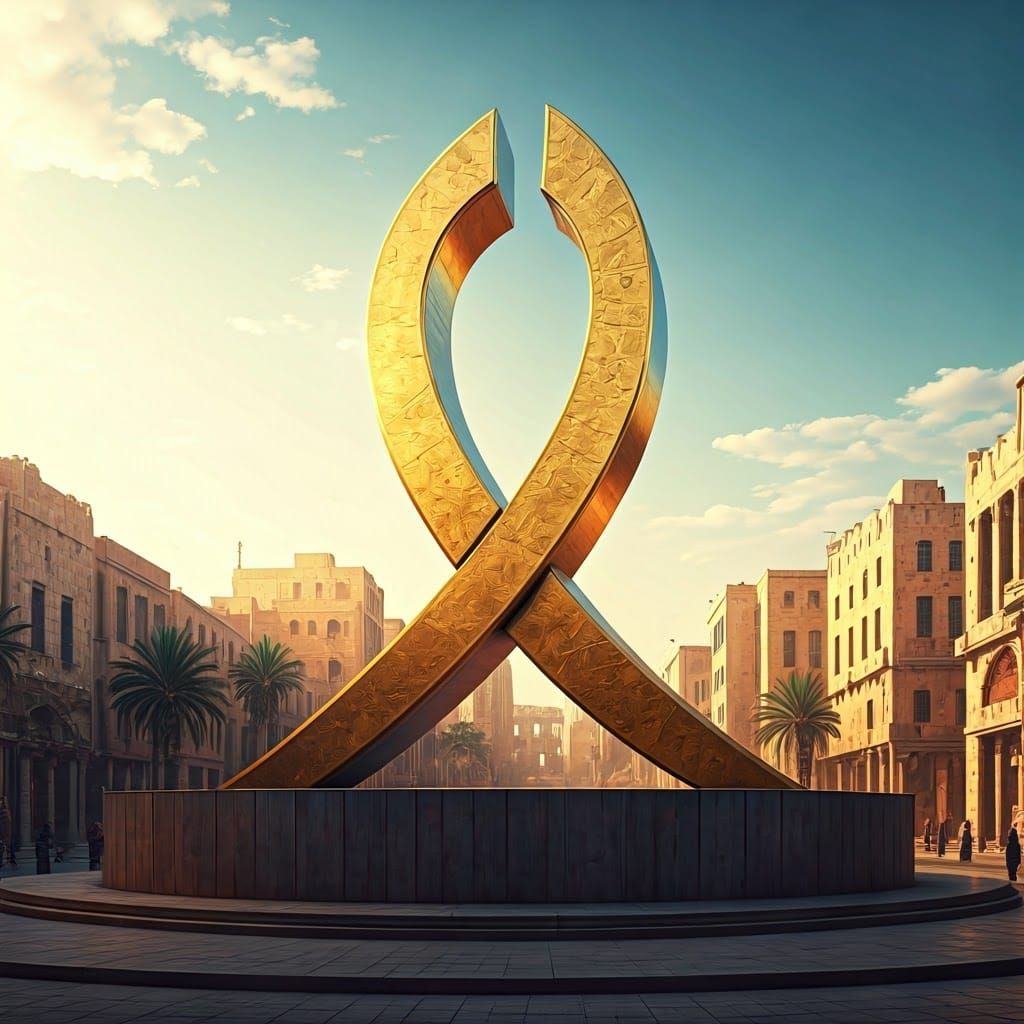 Golden Gaza Abductees Monument in City Square