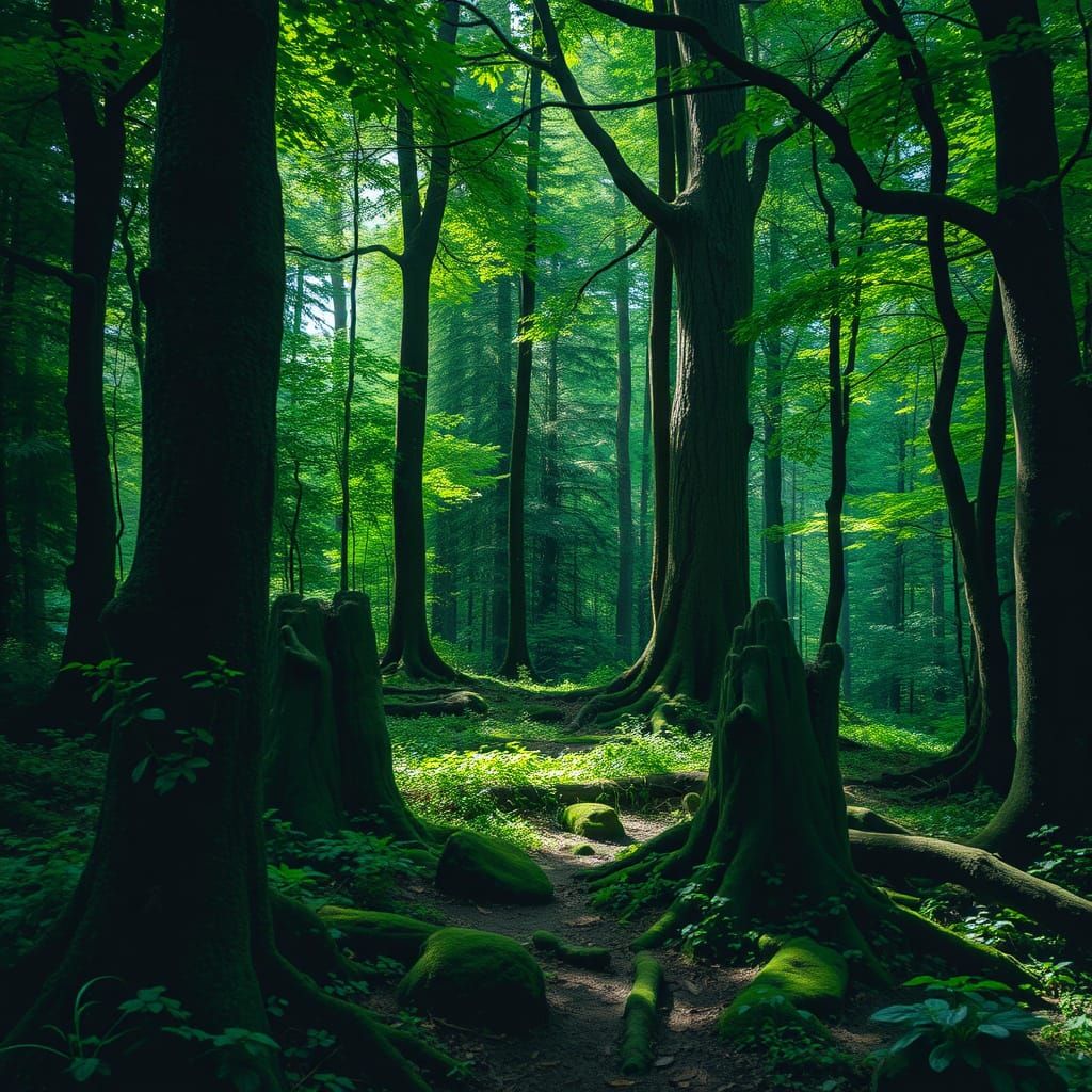Enchanted Druid Circle in Blackwood Forest