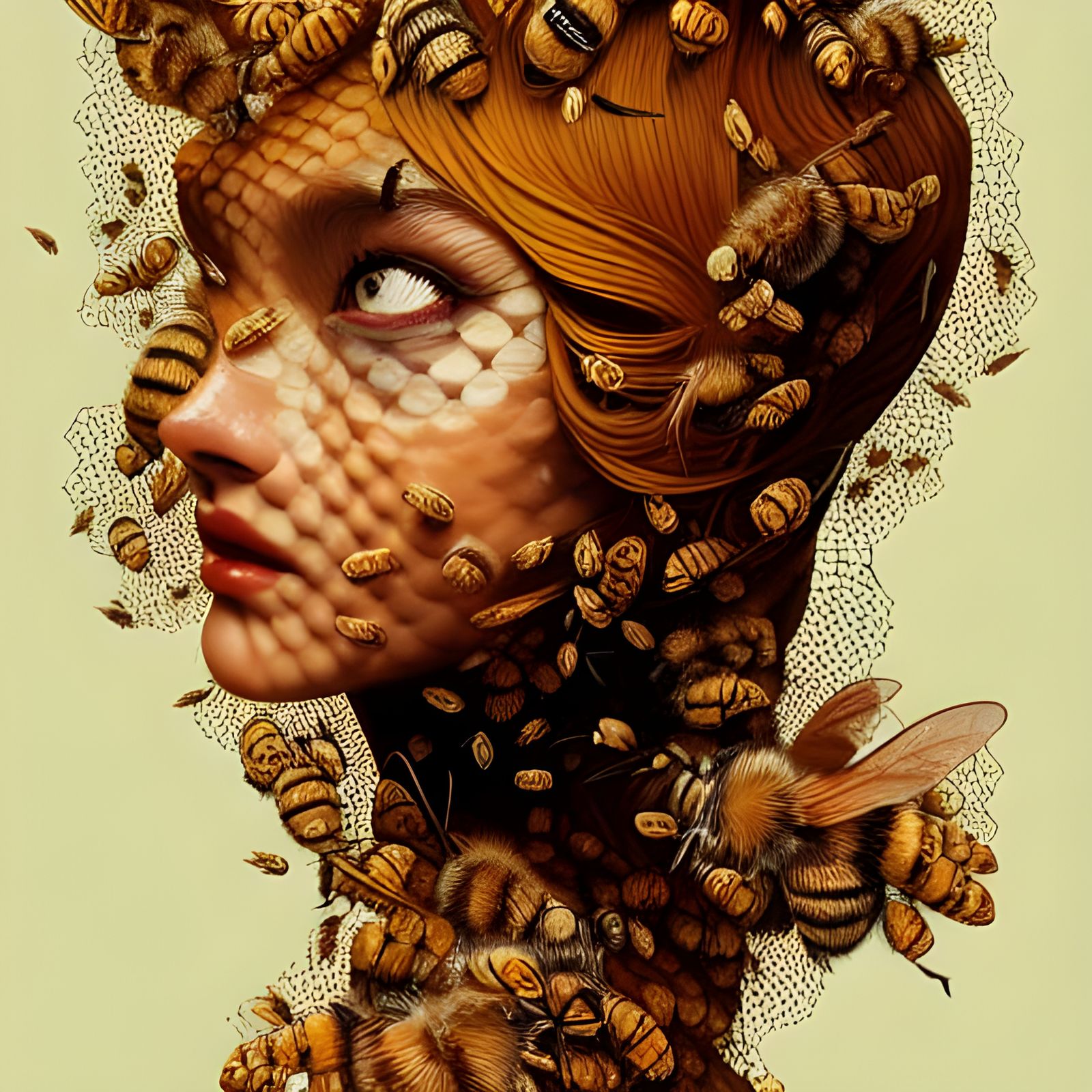 Goddess of Bees Digital Illustration