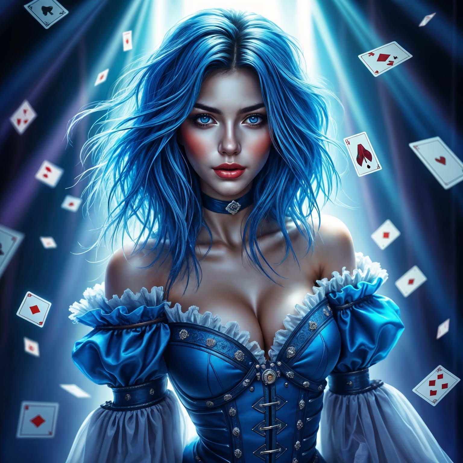 Ethereal Blue Goddess