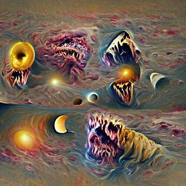 Cosmic Horror Devouring Planets: A Dark Entity