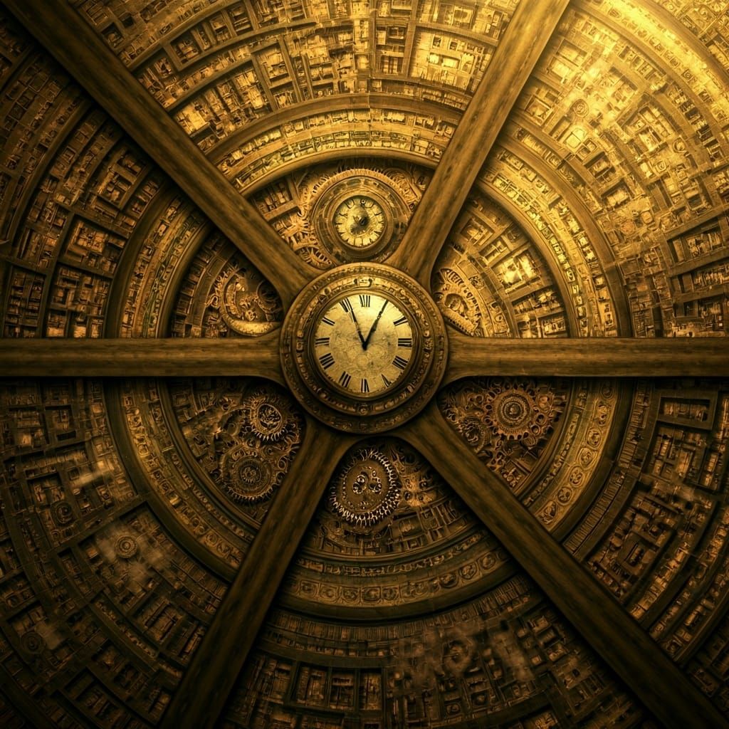 Steampunk Clockwork City: A Top-Down Mechanical Masterpiece