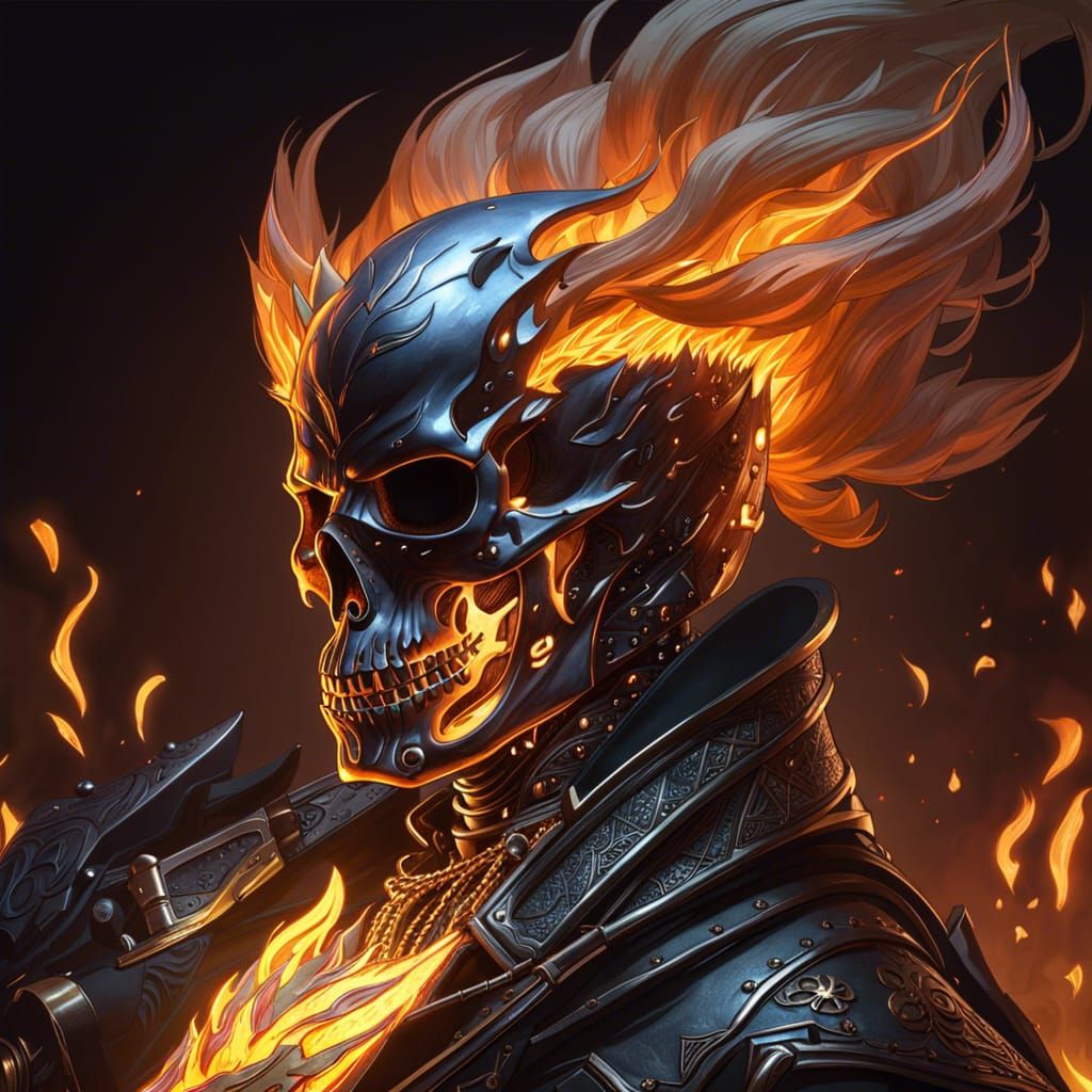 Ghost Rider Concept Art in Dynamic Lighting