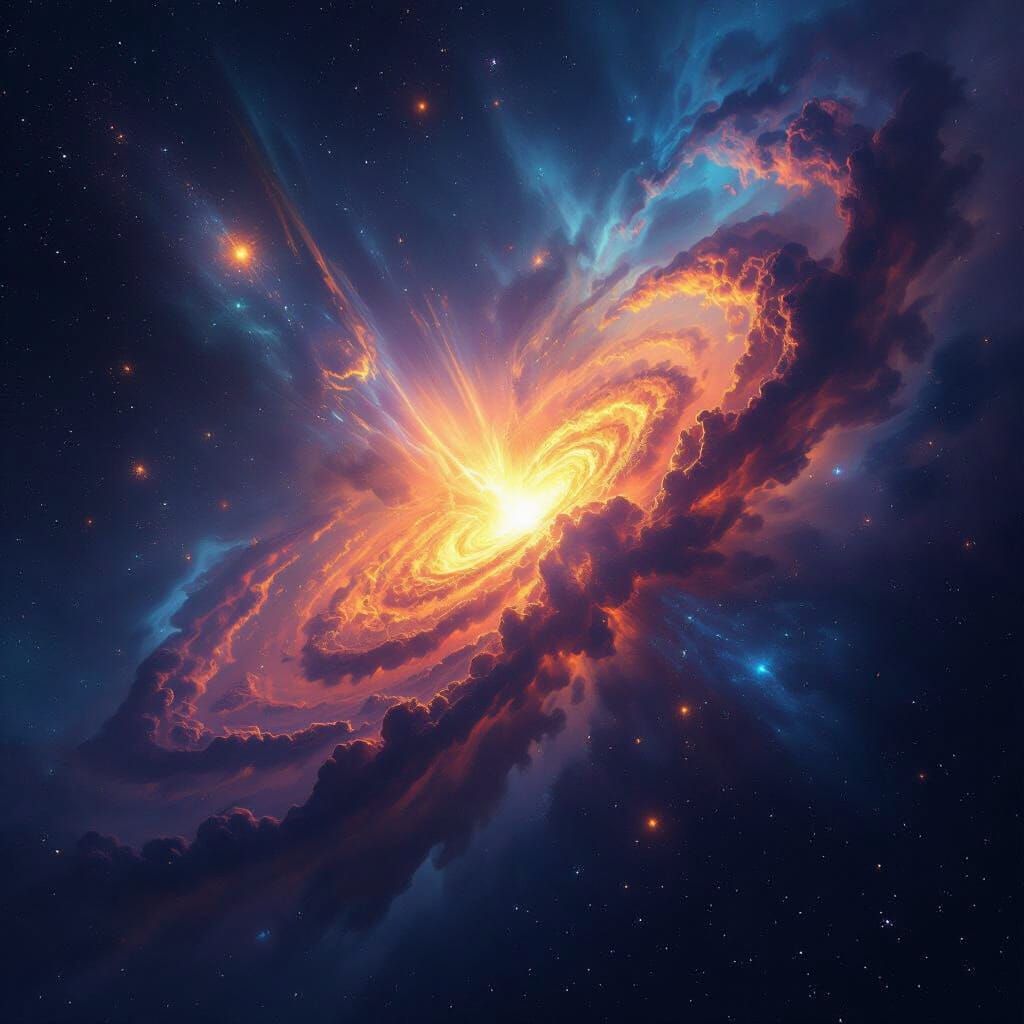 Cosmic Supernova Explosion in Vibrant Hues