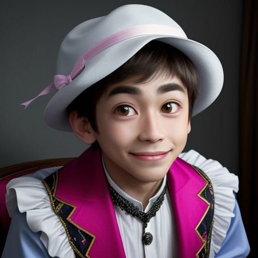 Surreal Portrait of Awkward Child With Forced Smile