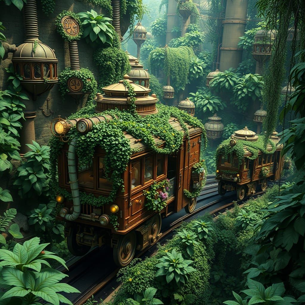 Greenpunk Vehicles in Jungle Metropolis