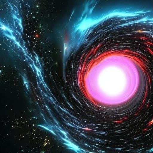 Hyperrealistic Black Hole Event Horizon Splash Art