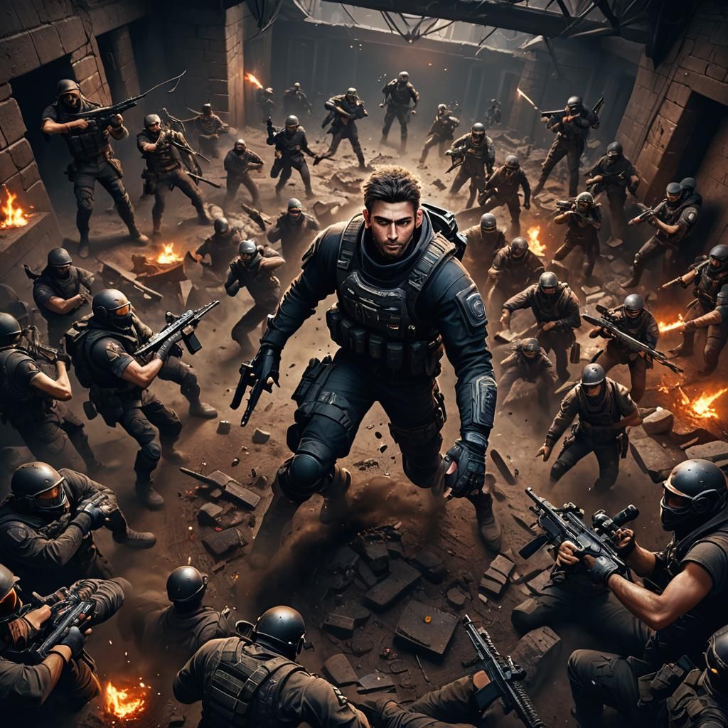 Esports Champion Portrait in Dark Fantasy Style