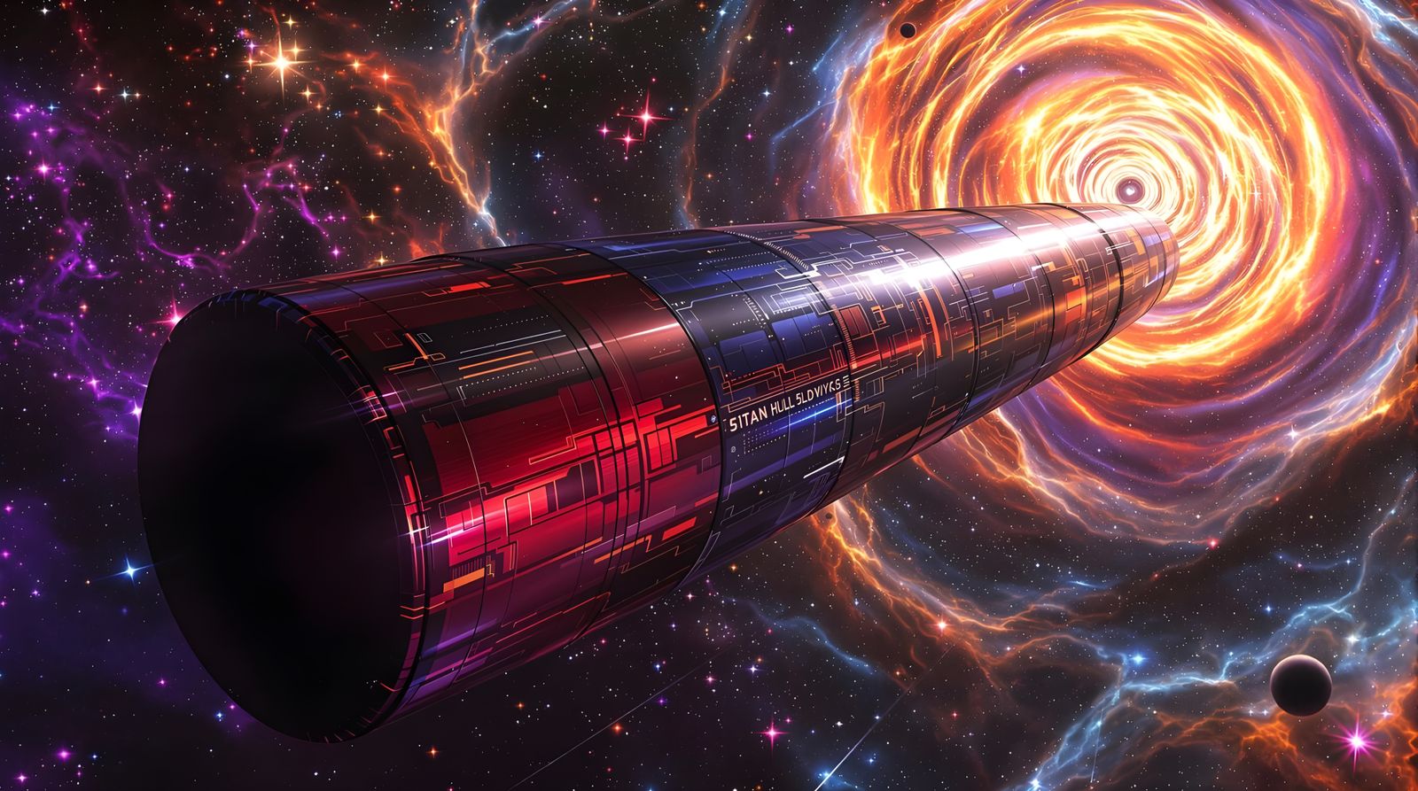 Majestic Metallic Cylinder Drifting in Cosmic Vortex