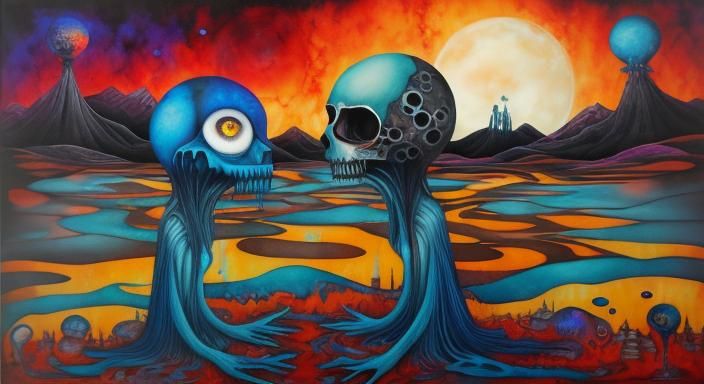 Surreal Search for the Void: An Abstract Dreamscape