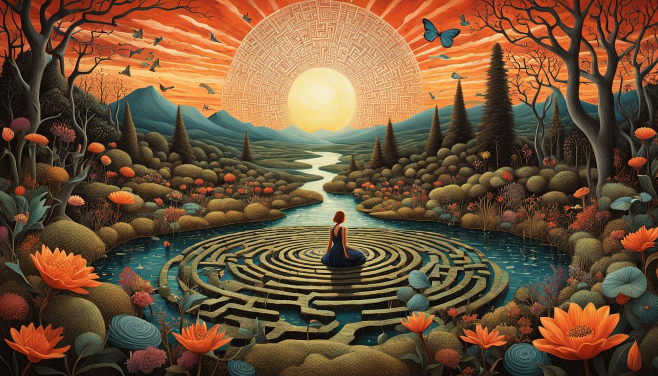 Surrealist Shaman Weaves Magic with Shattered Mirrors and My...