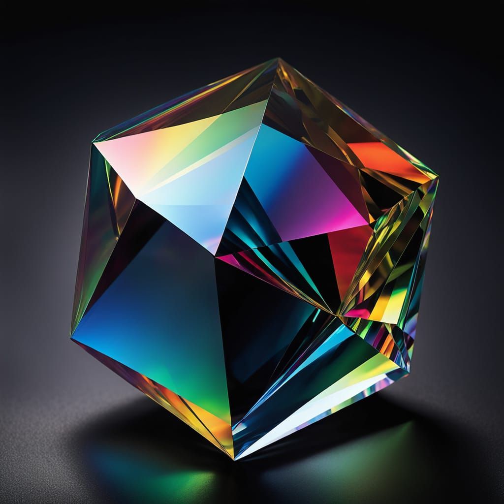 Prism Rainbow in Chiaroscuro Style