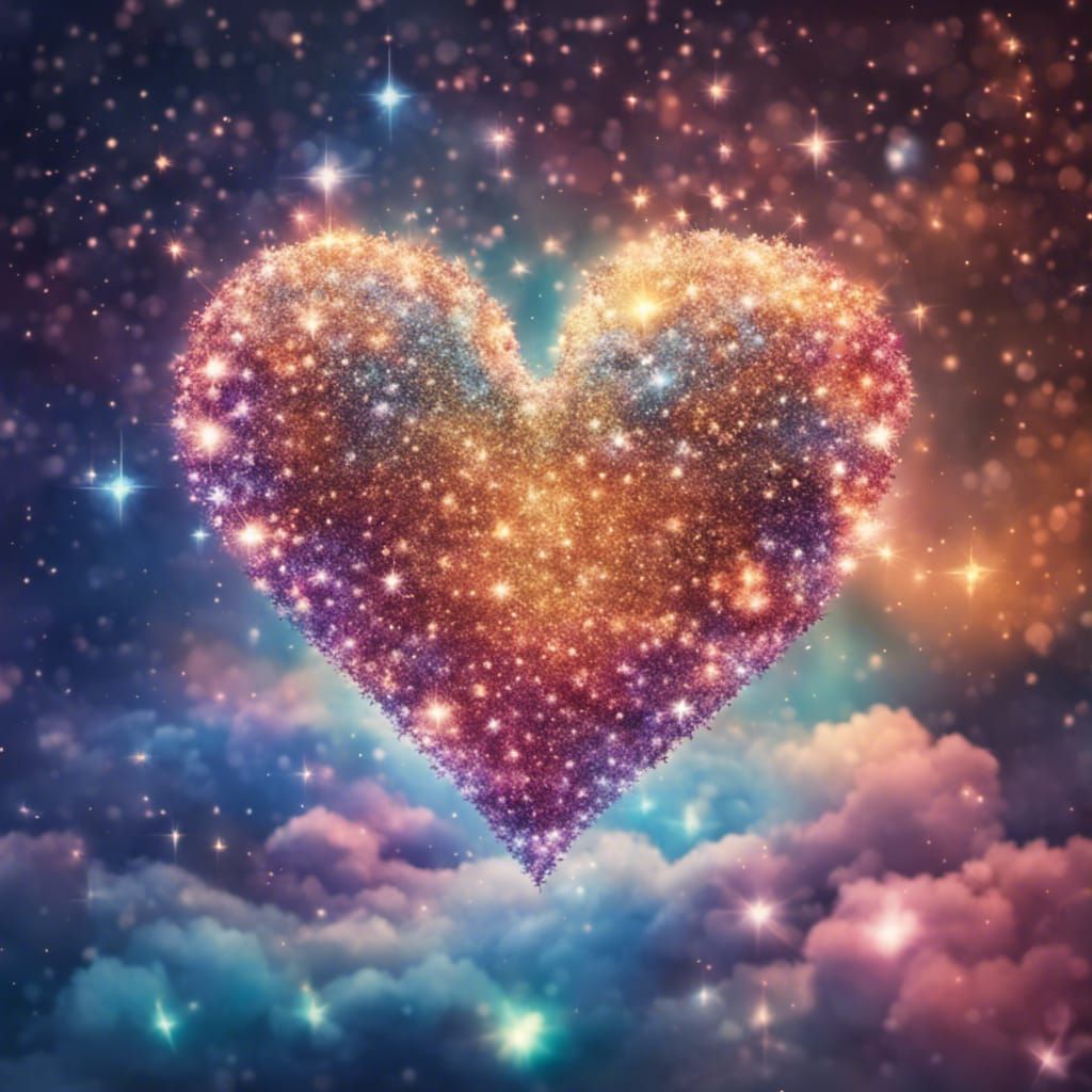 glitter heart