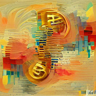 Abstract Bitcoin Logo on Circuit Board