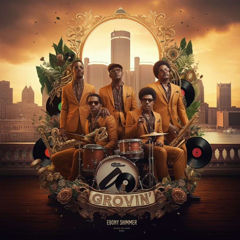 Motown Band "Groovin'" Album Cover Art