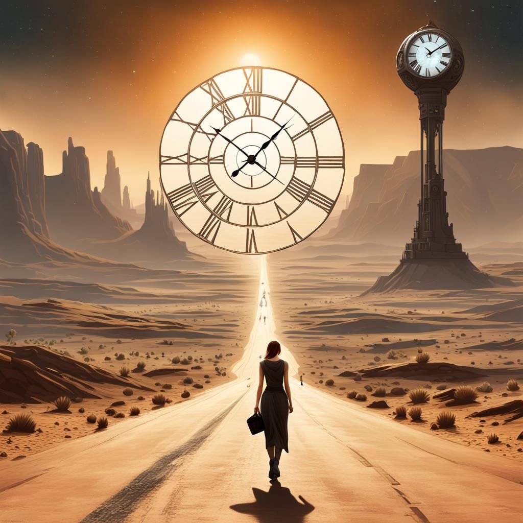 Portal Clock in Desert Alien Dimension