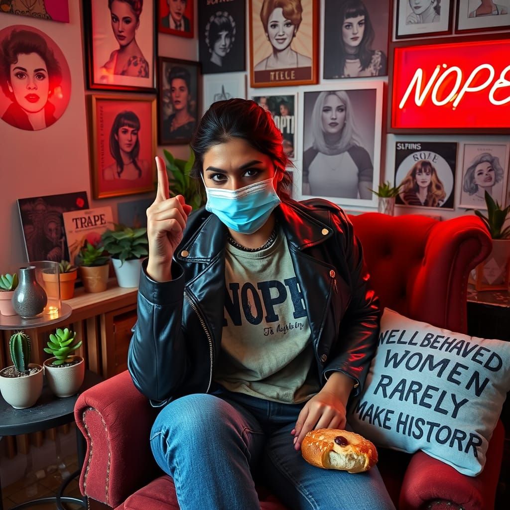 Feminist Activist in Eclectic Camden Flat, Wearing Graphic T...