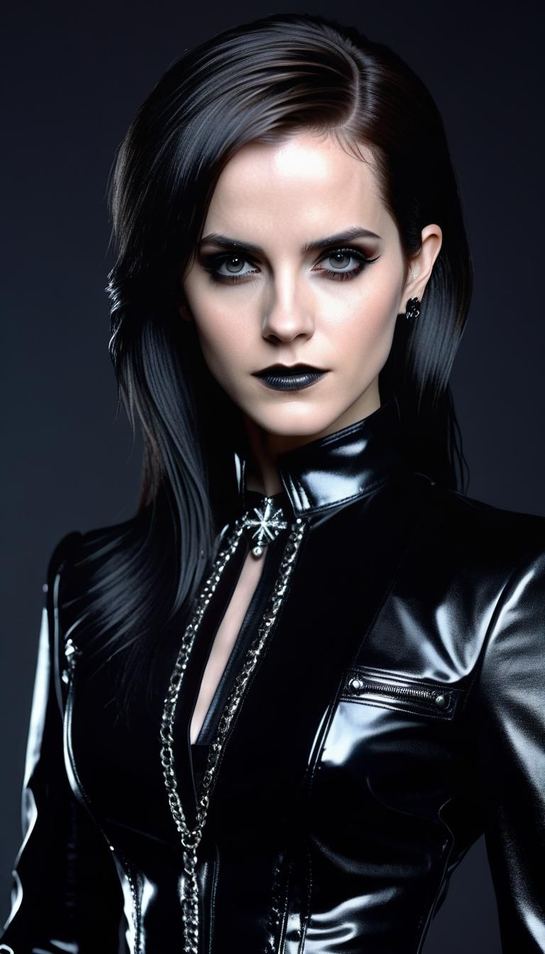 Gothic Rock Girl with Ultrarealistic Skin Texture