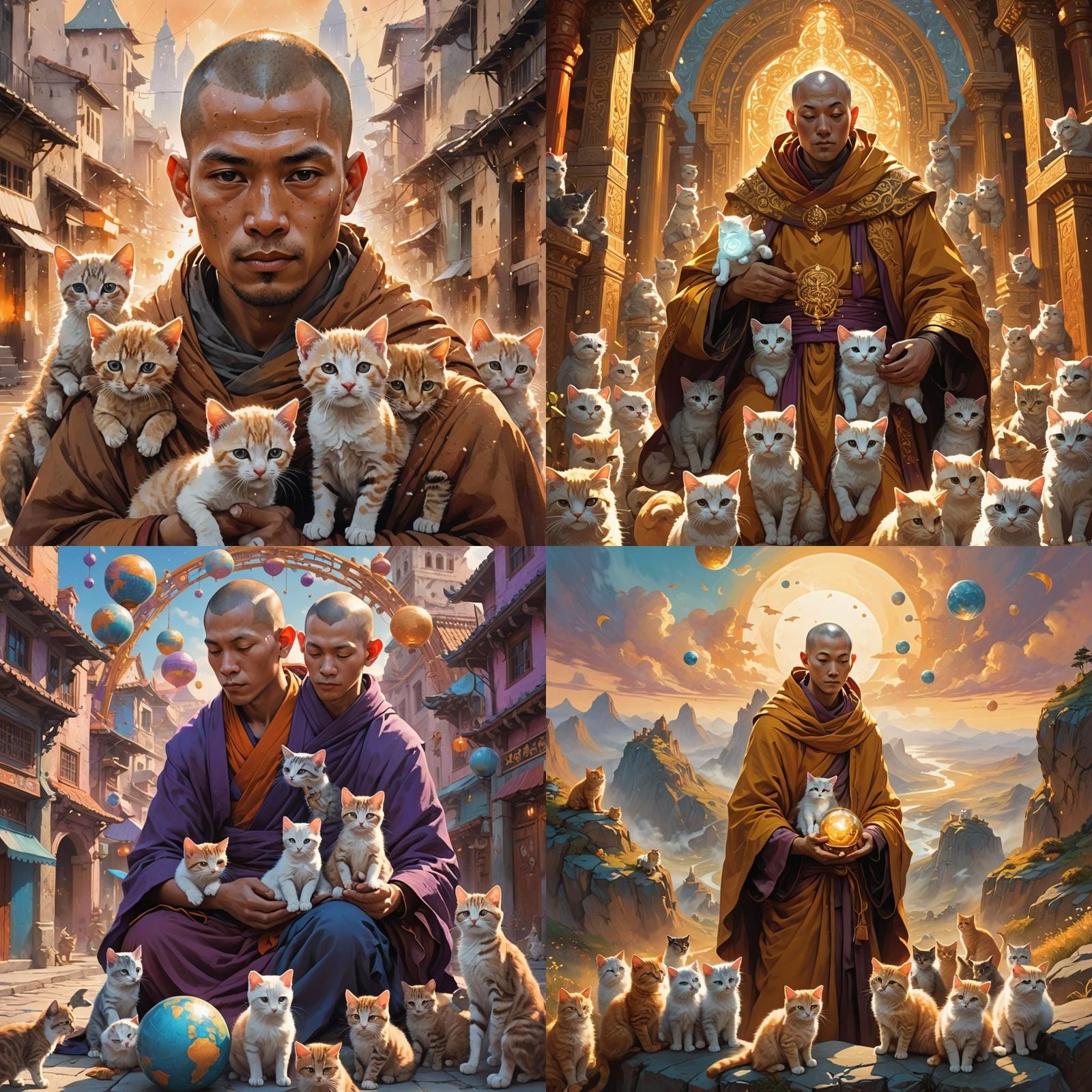 Monk Solves World Peace with Love and Kittens