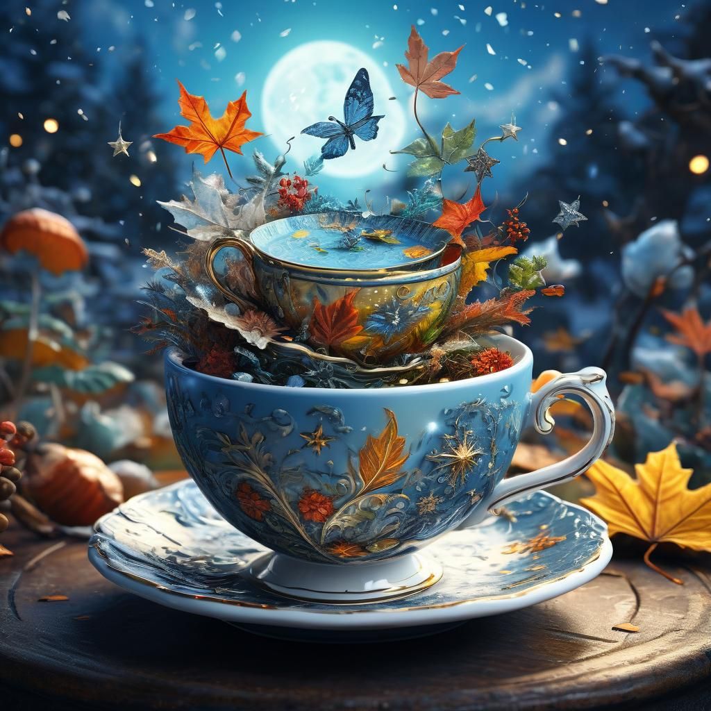 Seasons in a Teacup: Digital Fantasy Art