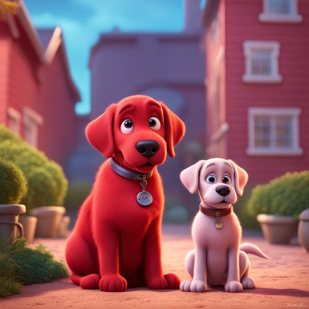 T-Bone and Mimi with Puppies: Pixar-Style 3D Art