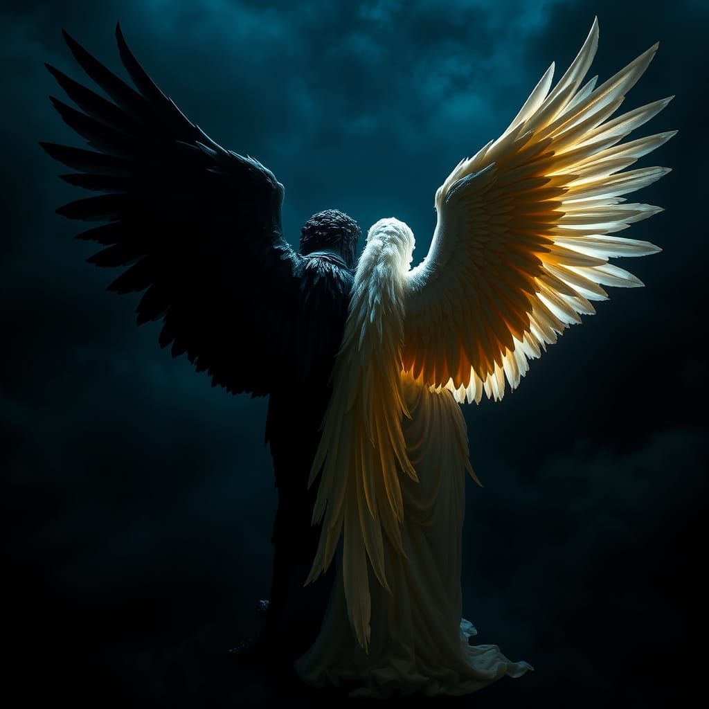 Majestic Angels in Dramatic Chiaroscuro