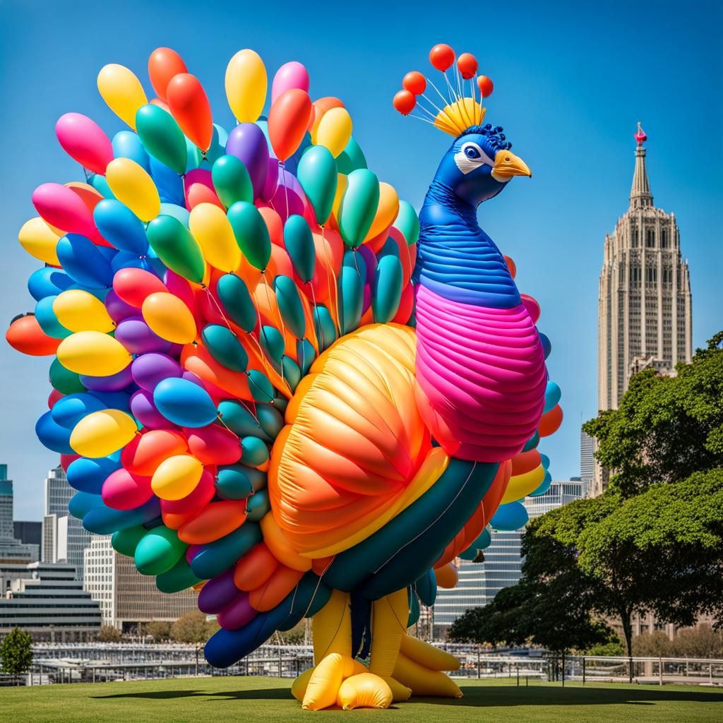 Peacock - inflatable balloons