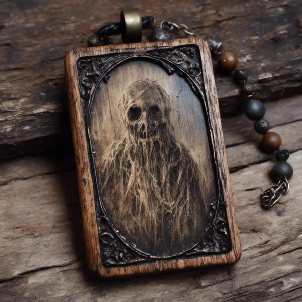 Macabre Finnish Amulet in Horror Style
