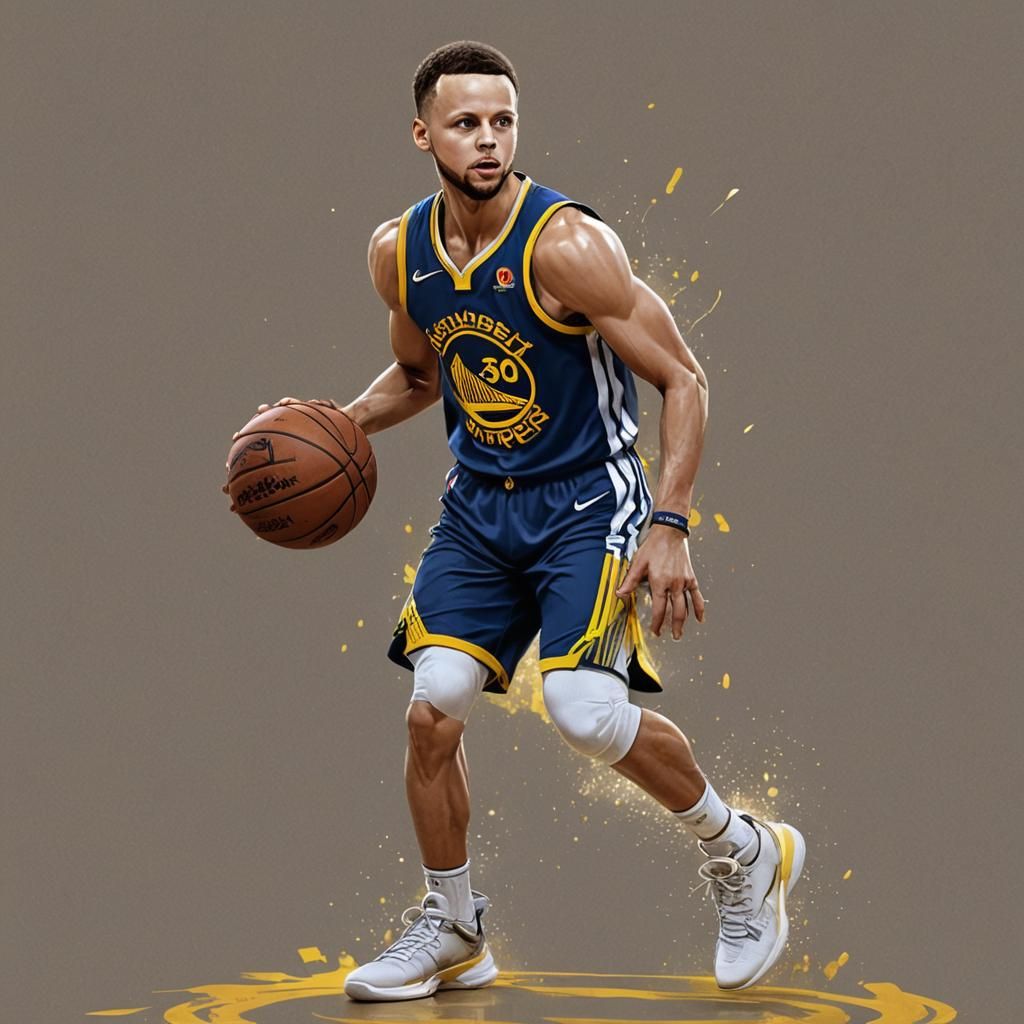 Stephen Curry in Detailed 3D Anime Art
